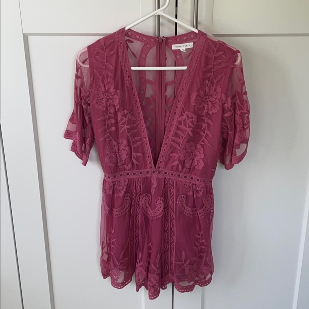 Lace Pink Romper